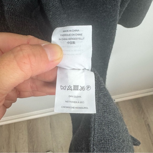 J. Crew Open-front Sweater Blazer Women’s Medium M Wool Dark Gray Cardigan Work - Picture 6 of 8